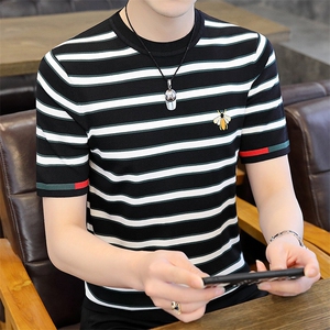 7361-P55欧洲站潮牌短袖T恤男2025夏季半袖男士新款衣服男装T恤图片