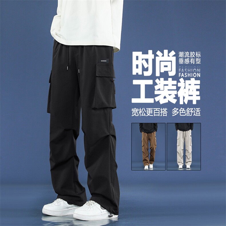 加绒宽松休闲运动登山裤美式工装裤秋季K211-特批-38加绒特批48,男装休闲裤,星座718-1