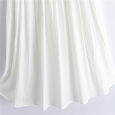 白色松紧腰时尚A字版半身裙女夏，女装半身裙，水衣源