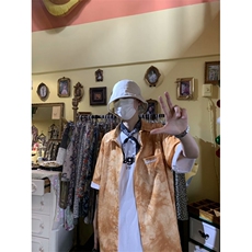 扎染衬衫男ins港风嘻哈潮牌短袖外套CA01P22，男装衬衫，星座1116-2