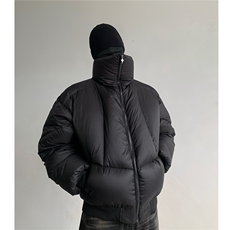 美式短款cleanfit十字星盔甲羽绒棉服面包服立领外套男H1032P128，男装棉衣，电商A341