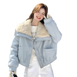 冬季   拼接大毛领皮90羽绒服 2C300-9945-P305-K475图片
