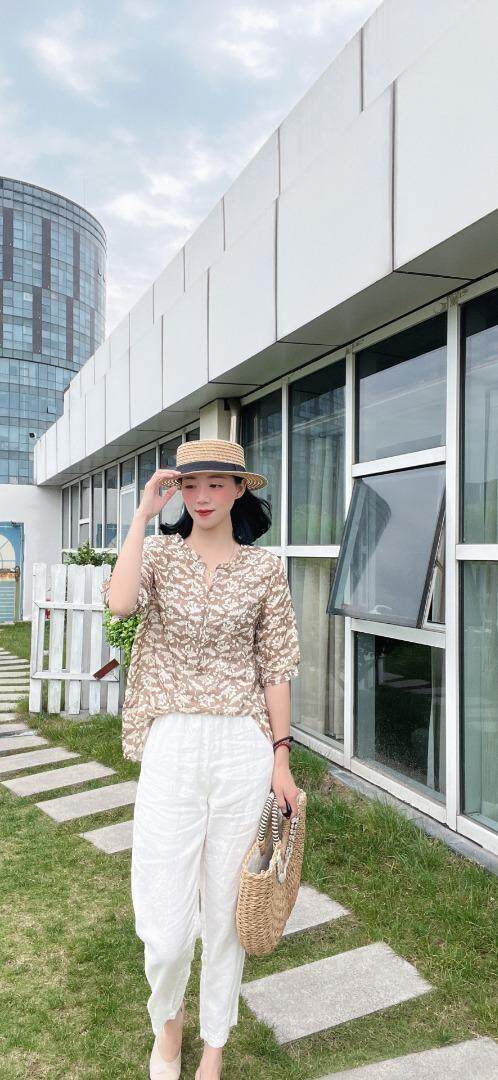 纯苎连衣裙小衫裤子裙子衬衣 时尚风 风淑女风休闲风，女装连衣裙，川哲