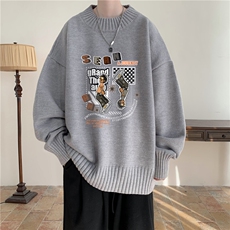 半高领毛衣男士大码针织衫男毛线衣男M18282-P45加绒款-P65，男装针织衫/毛衣，电商A040
