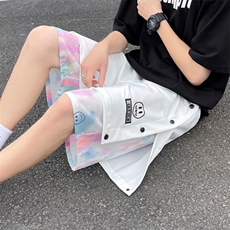 2025年夏季新款刺绣短裤笑脸假两件五分裤M-5XL-DK888-P45，男装牛仔裤，星座417-1（原电商B245）