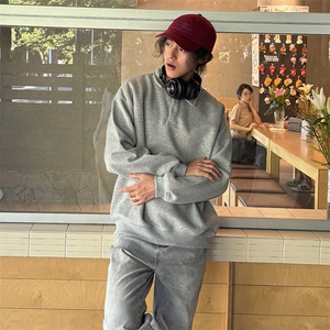 抖音得物高品质二开 26春装美式高街结构设计POLO翻领卫衣外套W77图片