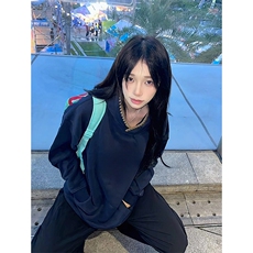 抖音得物高品质二开25秋冬美式重磅宽松纯色连帽贝壳刺绣卫衣W63，男装卫衣，电商A486-1