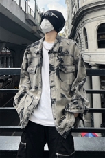 现货5千件男女美式牛仔外套春扎染破坏牛仔衣高街夹克NT521P75，男装夹克，星座301D-2(原星座1004-1）