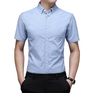 AD22119钱塘2020-3夏季男士高端全棉条纹短袖衬衫P65图片