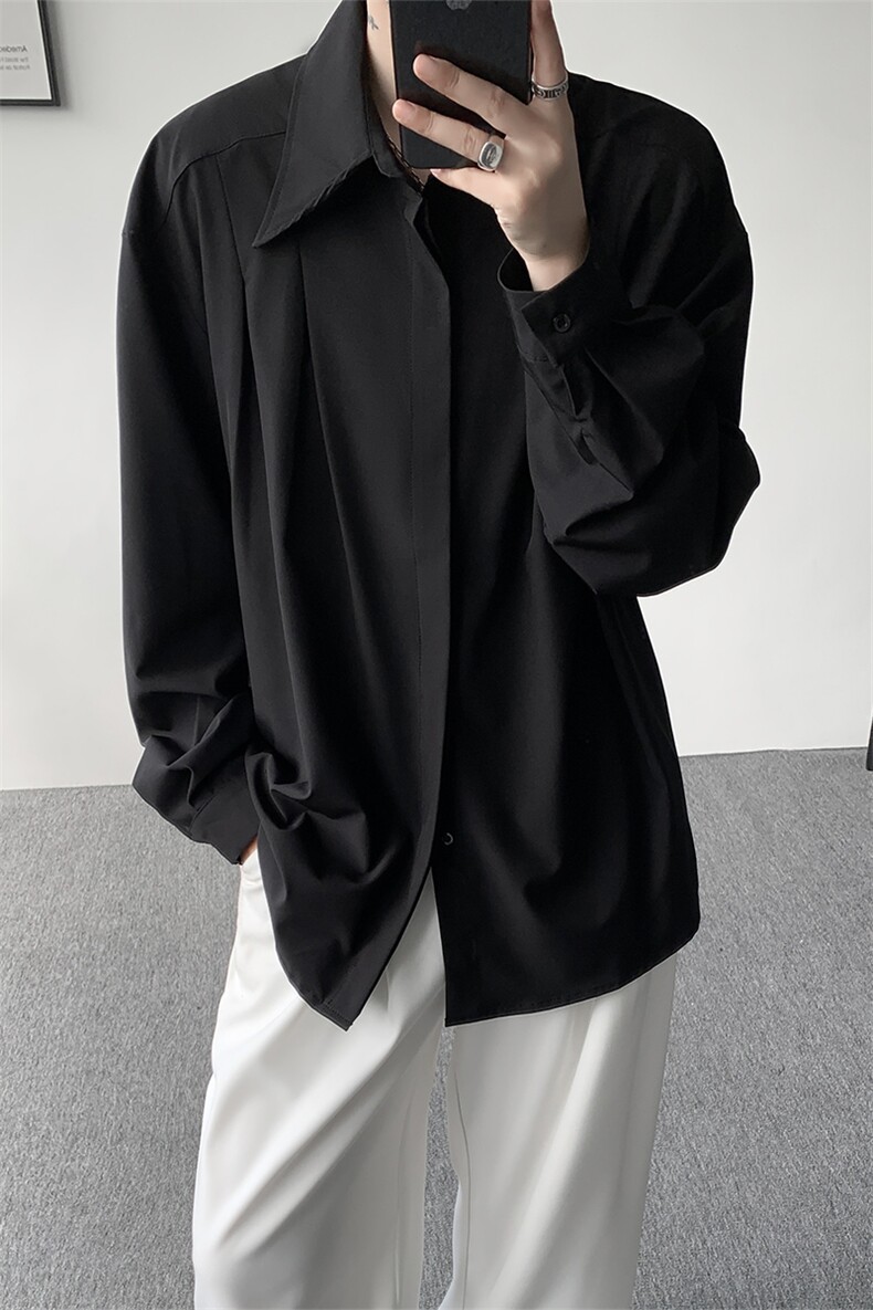 春秋男士衬衫外套韩版休闲长袖衬衫打底西装领四季可穿衬衫P45,男装T恤,电商B319