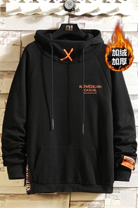 8XL-M加肥加大码连帽加绒卫衣男2023冬新款长袖 货足支持各种活动图片