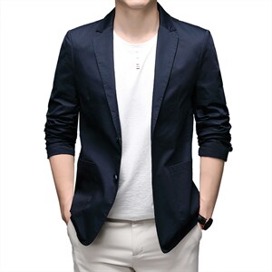 BW6806钱塘2020-2秋季新款中年男士商务休闲纯棉西服薄款外套P205图片