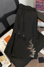 新中式风盘扣西装短裤男潮牌夏季薄款五分裤子潮刺绣休闲中裤，男装牛仔裤，星座505-2（原电商A260-1)