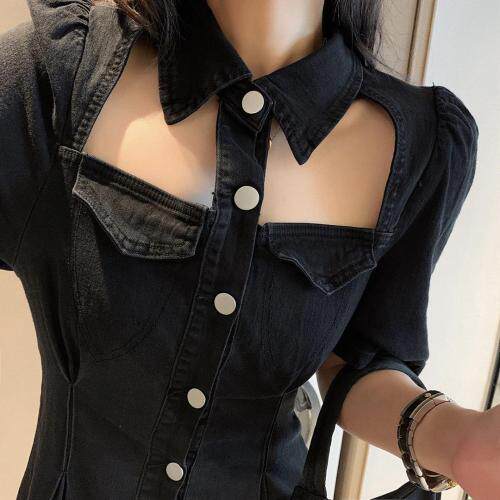 镂空牛仔裙，女装，XTZ style