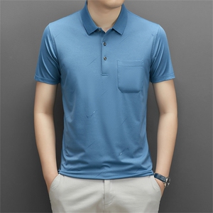 polo衫男士t恤短袖翻领中年时尚商务男夏季体恤衫SQ68388-P40图片