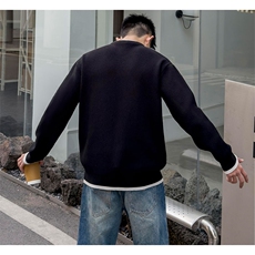 休闲青春流行宽松潮男冬季针织衫长袖时尚套头毛衣，男装针织衫/毛衣，星座410-7