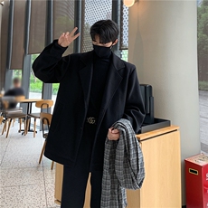 男款呢子外套常规设计小众高街韩版穿搭A061-EJ50079-特批65，女装短外套，电商A061