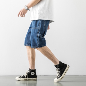 夏季工装牛仔短裤男痞帅男士大码五分裤宽松男款K503-P35图片