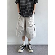 复古小众大口袋廓形弯刀七分裤男女款宽松伐木工装K150，男装牛仔裤，星座1116A（原606A-3）
