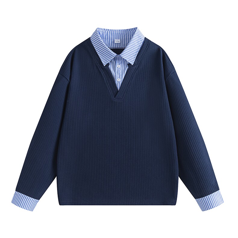 学院风假两件卫衣潮流宽松休闲上衣A161-MT-2603-P48，男装卫衣，电商A161