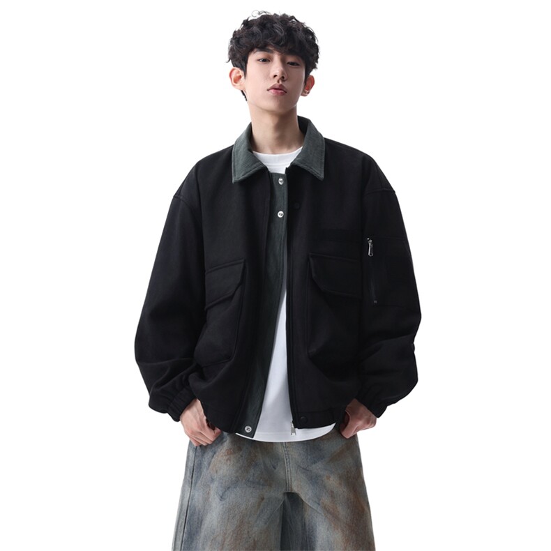 春款现货复古休闲工装夹克男士翻领宽松外套JK02656-P78,男装夹克,星座308B-2