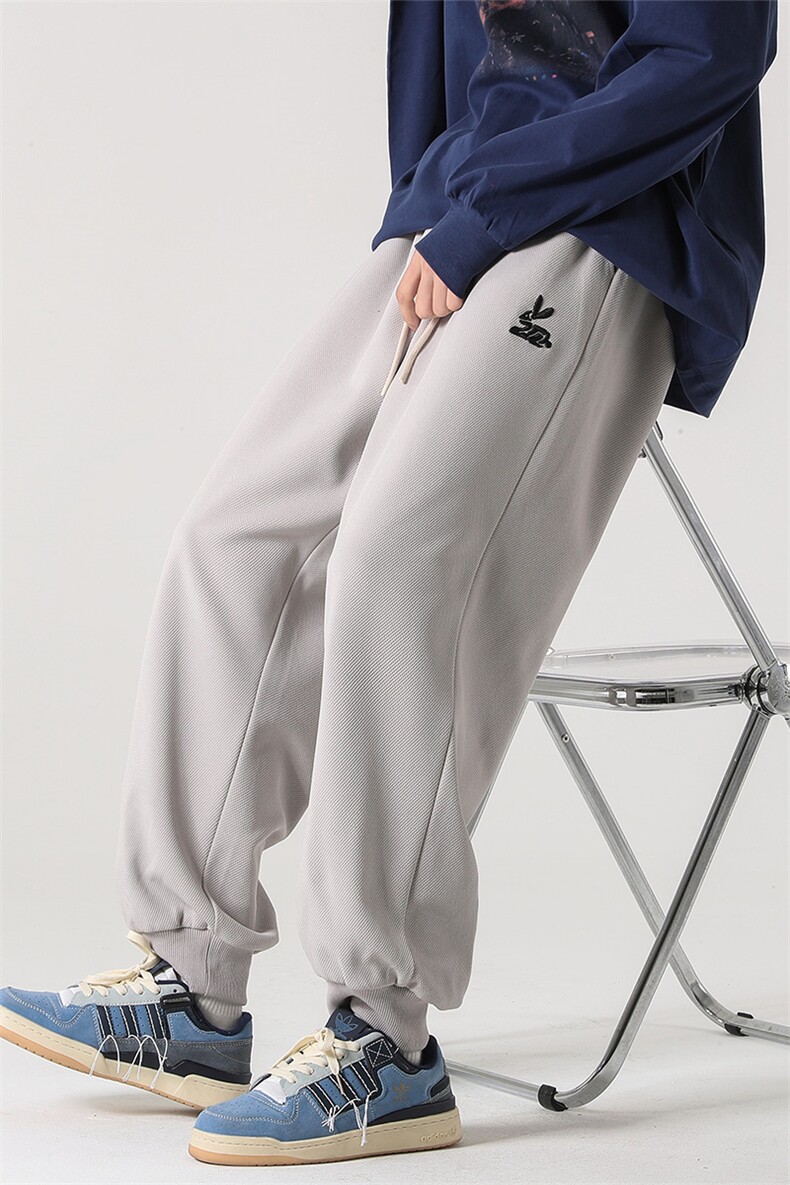 港风休闲裤男宽松拖地束脚裤卫裤KP721P40,男装休闲裤,星座1204-3