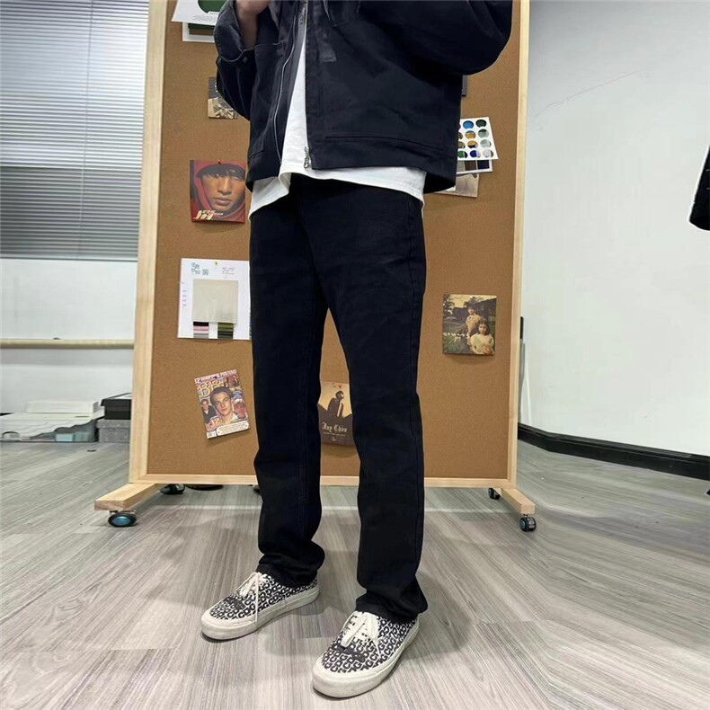 k1040-p48-控68抖音网络图Cleanfit纯黑显高显瘦高弹直筒修身图片