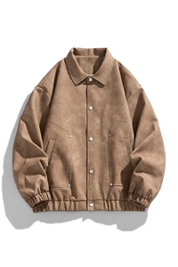 脏脏皮衣外套男装秋季工装夹克潮牌机车服复古PU皮上衣JK8806 P70图片