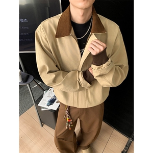 得物二开 简约经典高级休闲百搭潮夹克外套男2025秋季JK1299-P90图片