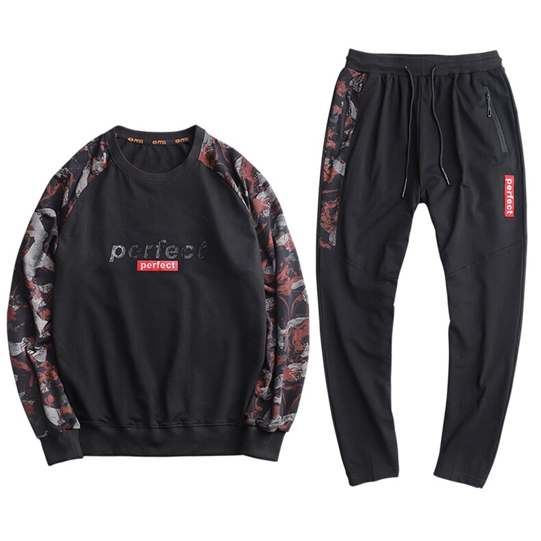 运动套装男士春季卫衣休闲运动服装两件套加肥加大L-9XL9568P130,男装休闲套装,星座802