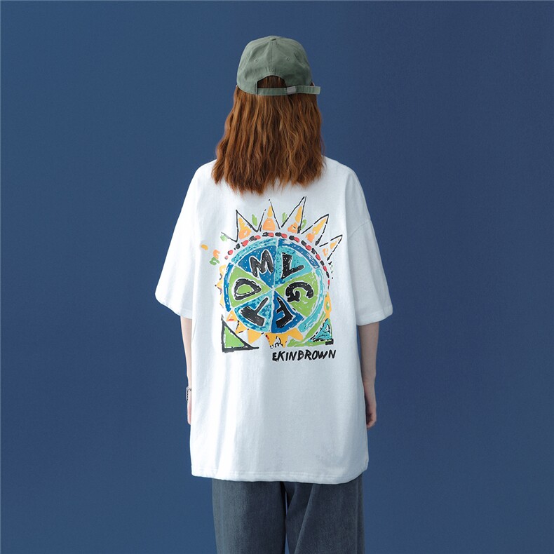 1中性风大码M-5XL图案已注册休闲情侣潮短袖T恤男7800F35控48，男装T恤，星座226-2