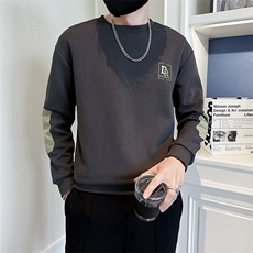 贴布字母刺绣高级感潮流撞色圆领卫衣休闲百搭上衣外套WY02-P55，女装短外套，电商D342