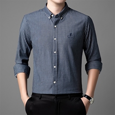 FN823662钱塘2020-1夏季新款男士条纹长袖衬衣时尚休闲衬衫P72，男装衬衫，钱塘207-1