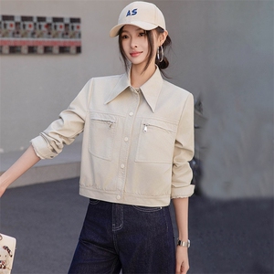 短款皮衣外套女2025新款春秋时尚高级感休闲洋气显瘦百搭夹克上衣图片