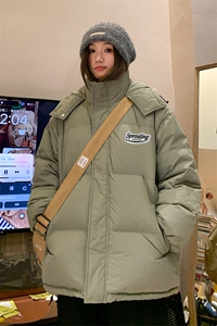 中性民宿风新标白鸭绒贴标连帽羽绒服A268-YR361 P225控298图片