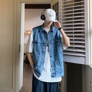 T3331-P46夏季复古ins牛仔马甲图片