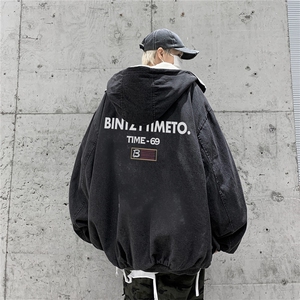 羊羔绒棉服男冬季加厚美式高街水洗加绒牛仔外套潮牌连帽棉衣夹克图片