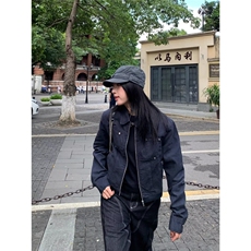 高街vibe水洗做旧牛仔外套男女宽松工装夹克情侣秋季JKF4011，男装工装外套，星座516A