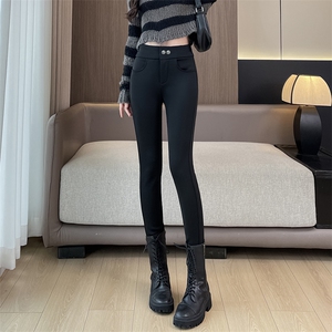 黑色打底裤外穿秋冬加绒小黑裤铅笔裤显瘦高腰魔术裤小脚裤图片