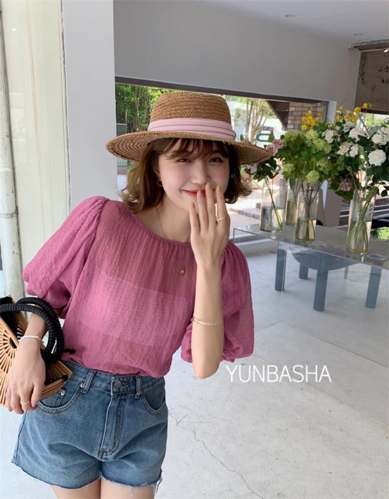 2022韵芭莎夏季新款泡泡袖两件套，其它，韵芭莎