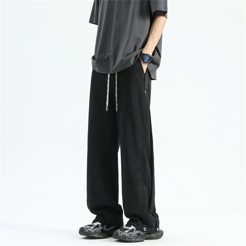 休闲裤抖音品质美式高街情侣华棉卫裤现货供应C323-1-7751-P48,男装牛仔裤,电商C323-1