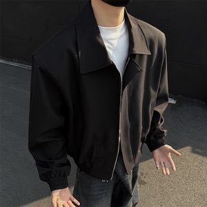 港风秋款男行政夹克衫短款拉链外套JK0097 P72图片