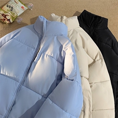 1506/MY100/P50立领极简风男女情侣韩版百搭纯色面包棉服棉衣，男装棉衣，星座1506