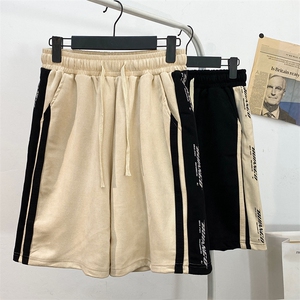 潮短裤男夏季2023条纹潮牌美式宽松运动直筒五分休闲DK0014-P32图片