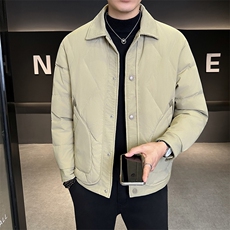 新款男士小翻领羽绒服夹克加厚防寒内外穿两用309B-3-81061-P195，男装夹克，星座1409-3