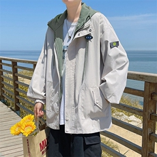 现货大码工装男女个性夹克韩版工装休闲日系外套连帽W1297-P55，男装夹克，星座512-2