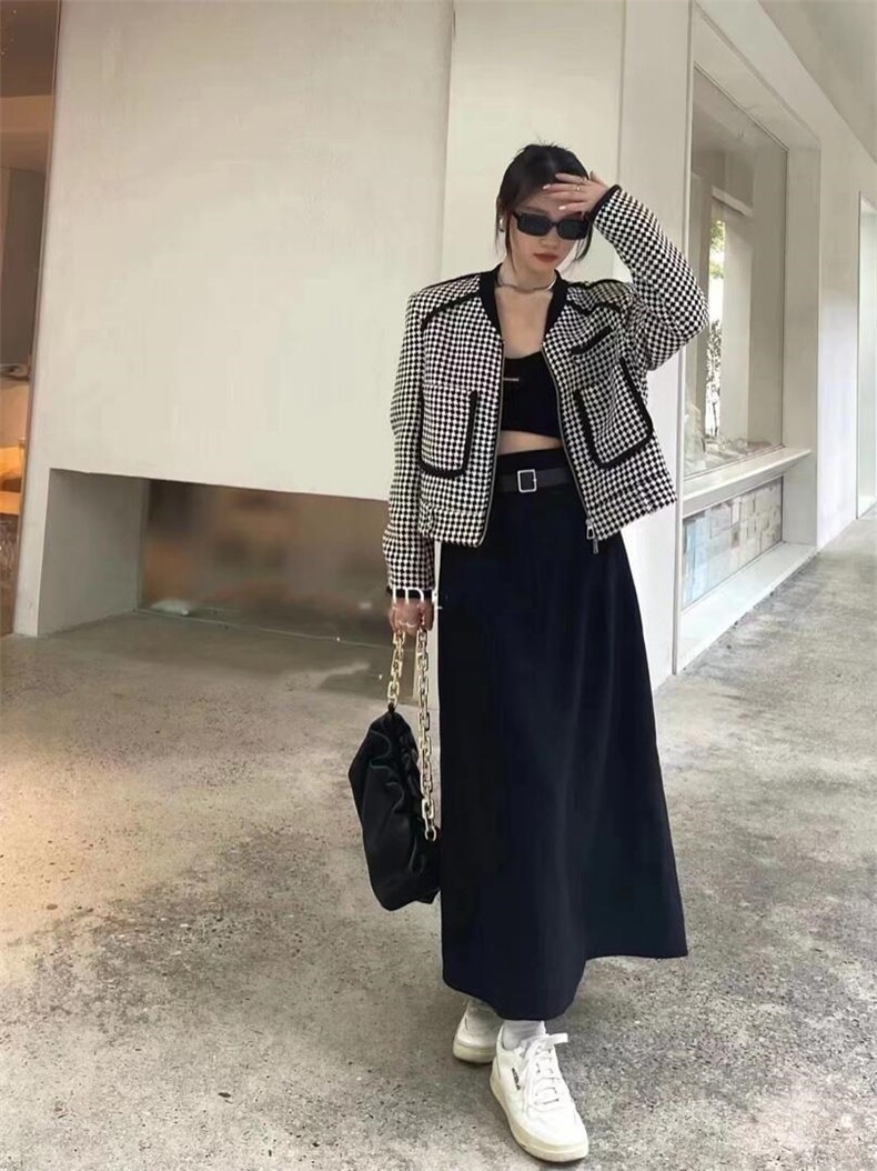 千鸟格毛呢，其它，时代公主