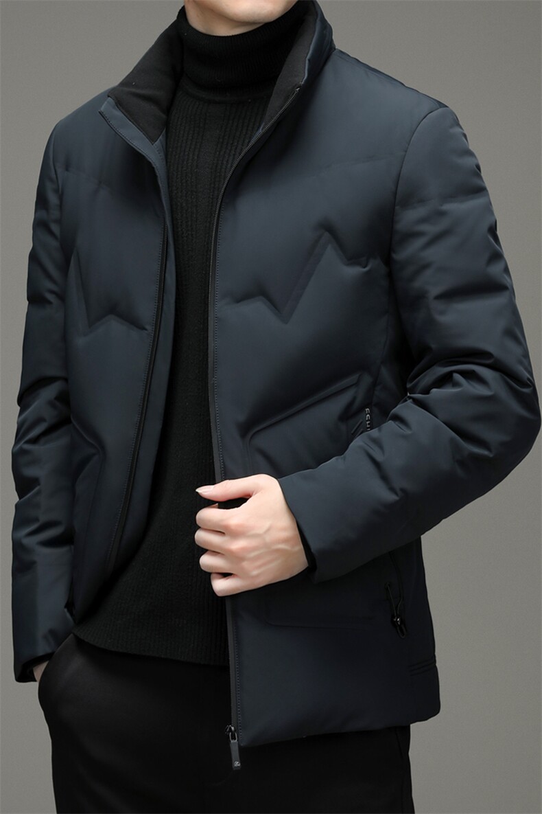 DJ9830钱塘2020-3冬季厚款商务休闲立领在男士羽绒服货稳P300,男装羽绒服,钱塘207-3