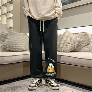 华夫格运动裤男大码抽绳休闲裤卫裤 HK78090-P35 加绒款P45图片