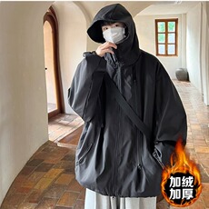 1506-1/MCF9311/P62黑色连帽款棉衣棉服潮牌宽松百搭男女款情侣，男装棉衣，星座1506-1